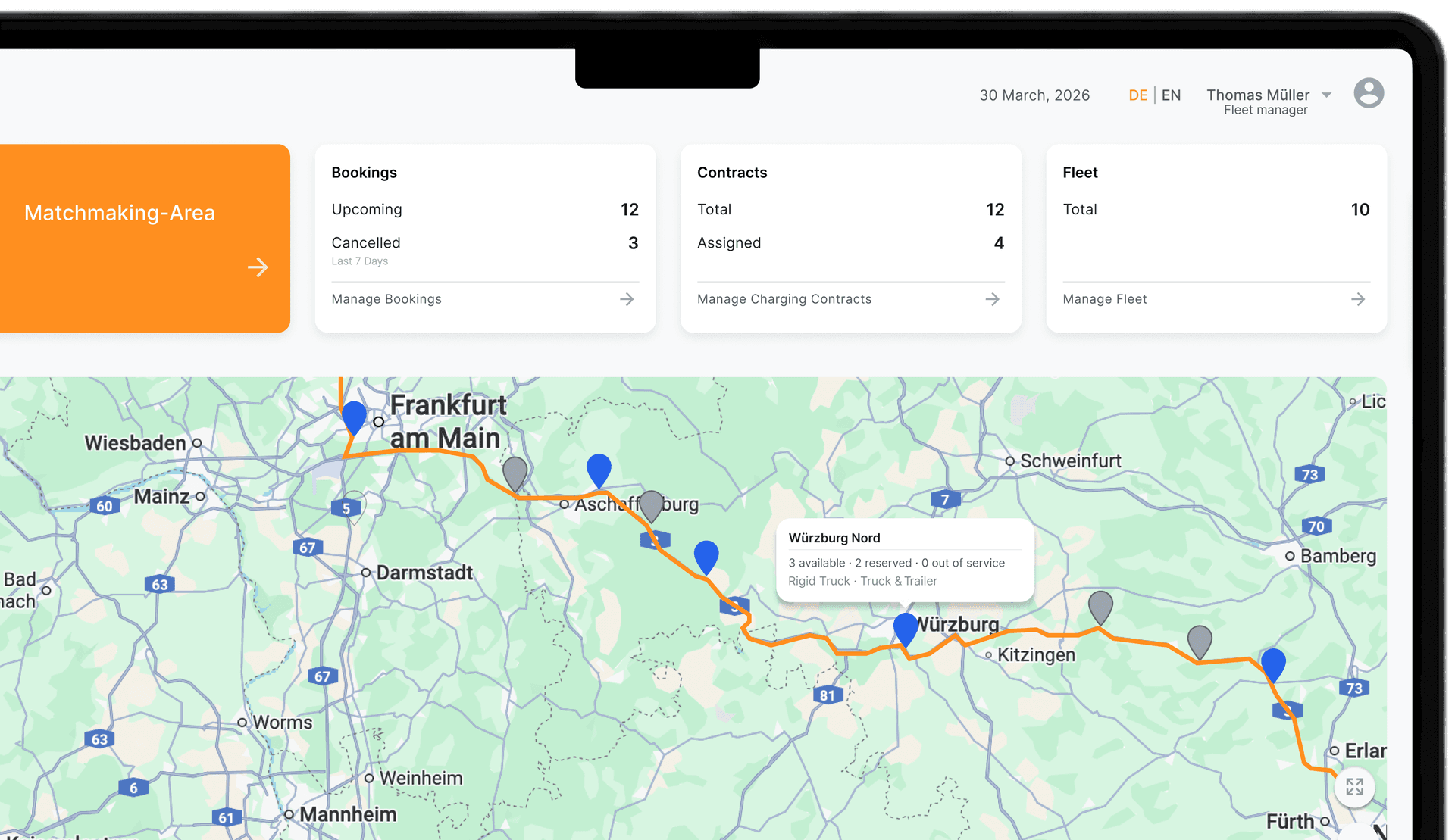 Plan routes and charging